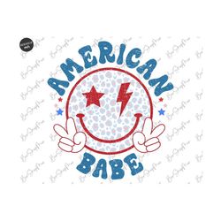 American Babe Png, 4th of July Png, Retro Png, USA Png, American Png, Fourth of July Shirt Design, Sublimation Design