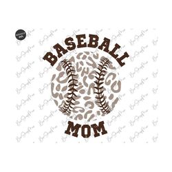 baseball mom leopard png, baseball mom shirt png, baseball clipart, game day png, baseball sublimation design transfer, leopard baseball png