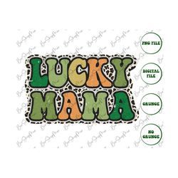 Lucky Mama Leopard Png, St Patrick Mama Png, Sublimation Design, Mama Png, Digital Download