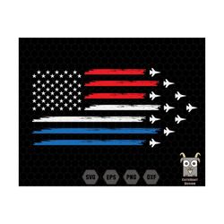 Red White Blue Air Force Flyover Svg, 4th of July Svg, Air Force Svg, Independence Day Svg,Red White Blue Svg,American F