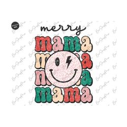 Merry Mama Png, Retro Christmas Png, Sublimation Design Downloads, Vintage, Christmas Shirt Design, Digital Download