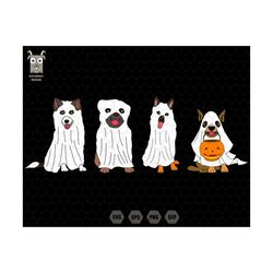 Dog Ghost Svg Bundle, Funny Halloween Mummy, Dog Lover Svg, Pet Halloween Design, Spooky Season, Boo Dog Svg, Trick or T
