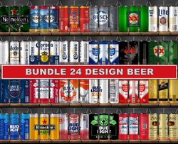 Bundle 24 Design Beer, Tumbler Bundle Design, Sublimation Tumbler Bundle, 20oz Skinny Tumbler 27
