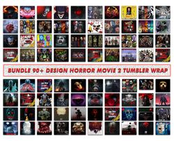 Bundle 90  Design Horror Movie 2 Tumbler Wrap, Tumbler Bundle Design, Sublimation Tumbler Bundle, 20oz Skinny Tumbler 02