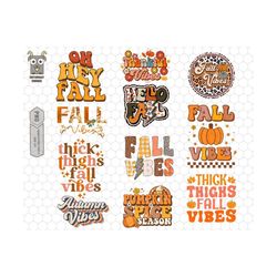 Fall Vibes Png Bundle, Pumpkin Season Png, Halloween Png, Autumn Png, Thanksgiving Png, Sublimation Design, Fall Sublima
