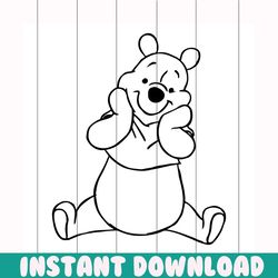 Winnie svg free, pooh svg, disney svg, instant download, silhouette cameo, bear svg, winnie the pooh svg, cartoon svg, p