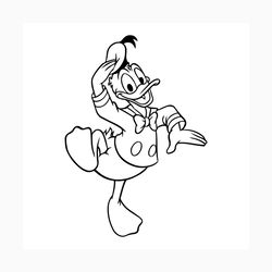 Donald duck svg free, disney svg, outline svg, instant download, animal svg, silhouette cameo, cartoon svg, free vector