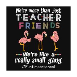 We're More Than Just Teacher Friends, School Svg, School Uniform Svg, Student Svg, Flamingo Vector, Funny Flamingo Svg,