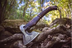 custom hand forged best christmas gift for him, beautiful custom viking axes, best anniverary&wedding gift