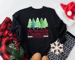 Christmas Shirt For Her, Tree Tops Glisten, Mama Christmas Shirt, Gift For Mom, Christmas Shirt, Bleached Sweatshirt Chr