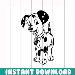 101 dalmatians free svg, outline svg, disney svg, instant download, dog svg, shirt design, puppy svg, cartoon svg, free