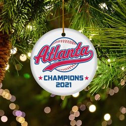 Atlanta Braves World Series Champions  Ornament Decor Christmas