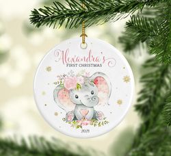 babys first christmas ornament  personalized baby name