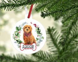 Golden Doodle Christmas Ornament Personalized Gift Lover
