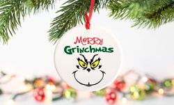 Merry Grinchmas Ornament Customize With Year Christmas Gift