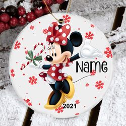 Minnie Mouse Personalized Christmas Keepsake Kids Ornament
