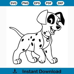 101 dalmatians svg free, disney svg, cartoon svg, instant download, dog svg, shirt design, puppy svg, outline svg, free