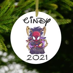 Spiderman  Chibi Christmas Tree Ornament Personalized Custom