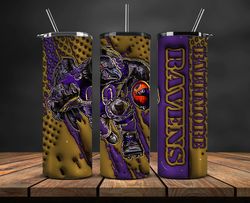 Ravens Tumbler Wrap , 3D Nfl Tumbler Wrap, Nfl Mascot Tumbler  02