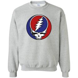 AGR Grateful Dead Logo Crewneck Pullover Sweatshirt