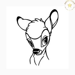 Bambi svg free, disney svg, cartoon svg, instant download, deer svg, outline svg, free svg files disney, shirt design, f
