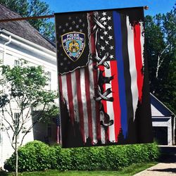 New York City Police Department Flag 3D Full Printing, Veteran Flag
