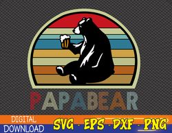 vintage papa bear svg, papa bear drink svg, father's day svg, png, eps, dxf, digital file