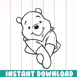 Winnie the pooh svg free, best disney svg files, cartoon svg, instant download, silhouette cameo, outline svg, winnie th