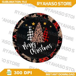 Merry Christmas PNG, leopard png, Christmas tree png, brown png,Sublimation Designs Downloads , Instant Download