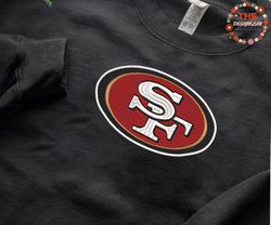 NFL San Francisco 49ers Logo Embroidered Sweatshirt, NFL Logo Sport Embroidered Sweatshirt, NFL Embroidered Shirt