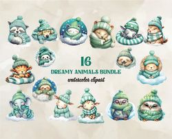 16 Dreamy Animals Bundle, Christian Christmas Svg, Christmas Design, Christmas Shirt, Christmas 25