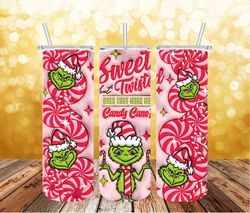 3D Inflated Grinch Christmas 20 Oz Skinny Tumbler Png, Grinchmas Png, Christmas 20oz Tumbler Wrap, Christmas Movies Png
