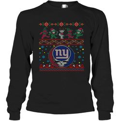 New York Giants Christmas Grateful Dead Jingle Bears Football Ugly Sweatshirt Adult Unisex Long Sleeve T-Shirt