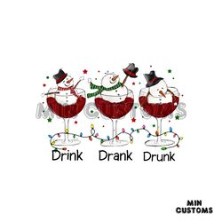 Drink Drank Drunk Christmas Wine PNG Sublimation File