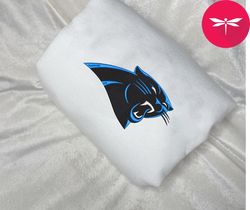 NFL Carolina Panthers Logo Embroidered Sweatshirt, NFL Logo Sport Embroidered Sweatshirt, NFL Embroidered Shirt