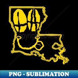 LA Eyes Louisiana Grunge Smiling Face Black background - PNG Sublimation Digital Download - Bring Your Designs to Life