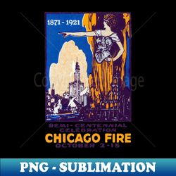 1921 Chicago Fire Remembrance - PNG Transparent Sublimation File - Vibrant and Eye-Catching Typography