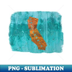 California Rust on Teal - Premium Sublimation Digital Download - Instantly Transform Your Sublimation Projects