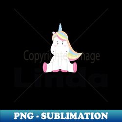 Linda Unicorn - Elegant Sublimation PNG Download - Fashionable and Fearless