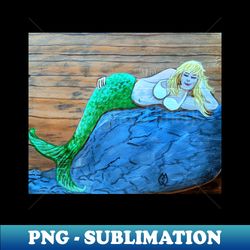 Mermaid on the rocks - Artistic Sublimation Digital File - Bold & Eye-catching