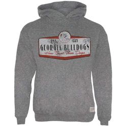 Georgia Bulldogs &8211 Distressed How Bout Them Dogs Sign Tri-Blend Adult Hoodie