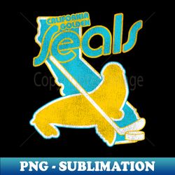 Defunct California Golden Seals Hockey Team - PNG Transparent Digital Download File for Sublimation - Perfect for Sublimation Mastery
