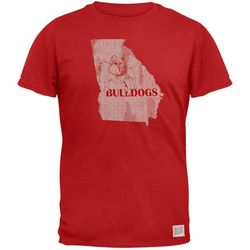 Georgia Bulldogs &8211 Distressed State Vintage Adult Soft T-Shirt