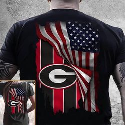 Georgia Bulldogs American Flag Fan T Shirt Tshirt, Hoodie,  Hoodie Sweater