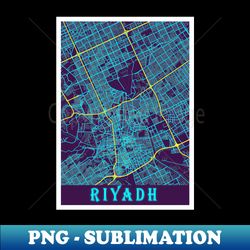 Riyadh Neon City Map Riyadh Minimalist City Map Art Print - Premium Sublimation Digital Download - Unleash Your Creativity