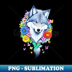 wolf face - PNG Transparent Sublimation File - Enhance Your Apparel with Stunning Detail