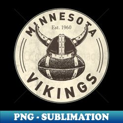 Vintage Minnesota Vikings by  Buck Tee Originals - Modern Sublimation PNG File - Create with Confidence