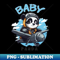 Panda Driving a Plane - PNG Transparent Digital Download File for Sublimation - Perfect for Sublimation Art
