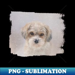 White Bolonka Dog 01 - Aesthetic Sublimation Digital File - Unlock Vibrant Sublimation Designs