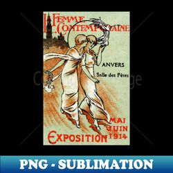1914 Expo for the Modern Woman - Artistic Sublimation Digital File - Stunning Sublimation Graphics